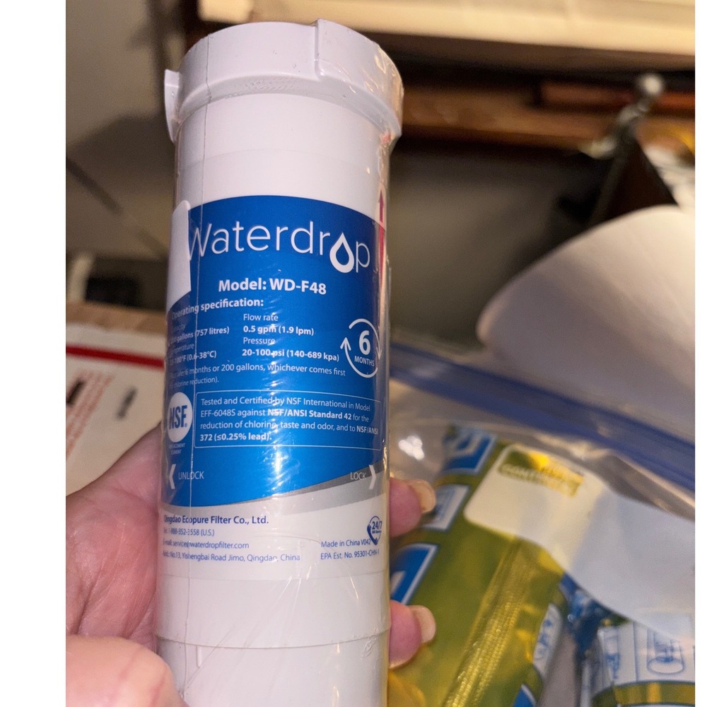 Waterdrop WD-F48 Replacement Water Filter 200 Gallon Capacity 2 Pack White